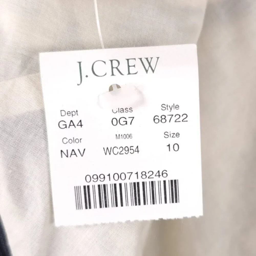 NWT J.CREW Women’s 100% LINEN SILK TRIM Sleeveless V-Neck Dress Floral Size 10‎